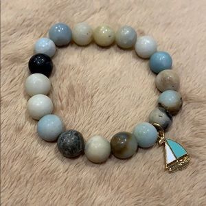 Amazonite Crystal Healing Sailboat Bracelet